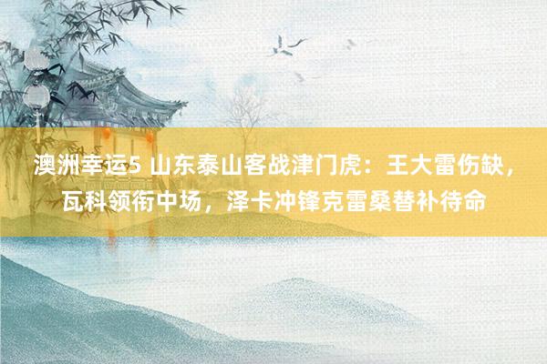 澳洲幸运5 山东泰山客战津门虎：王大雷伤缺，瓦科领衔中场，泽卡冲锋克雷桑替补待命
