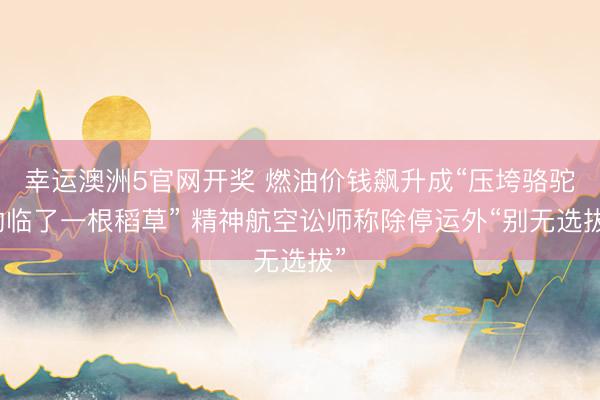 幸运澳洲5官网开奖 燃油价钱飙升成“压垮骆驼的临了一根稻草” 精神航空讼师称除停运外“别无选拔”